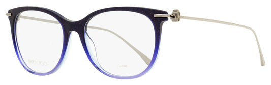 Jimmy Choo Monogram Eyeglasses JC263 DXK Blue Glitter/Ruthenium 54mm