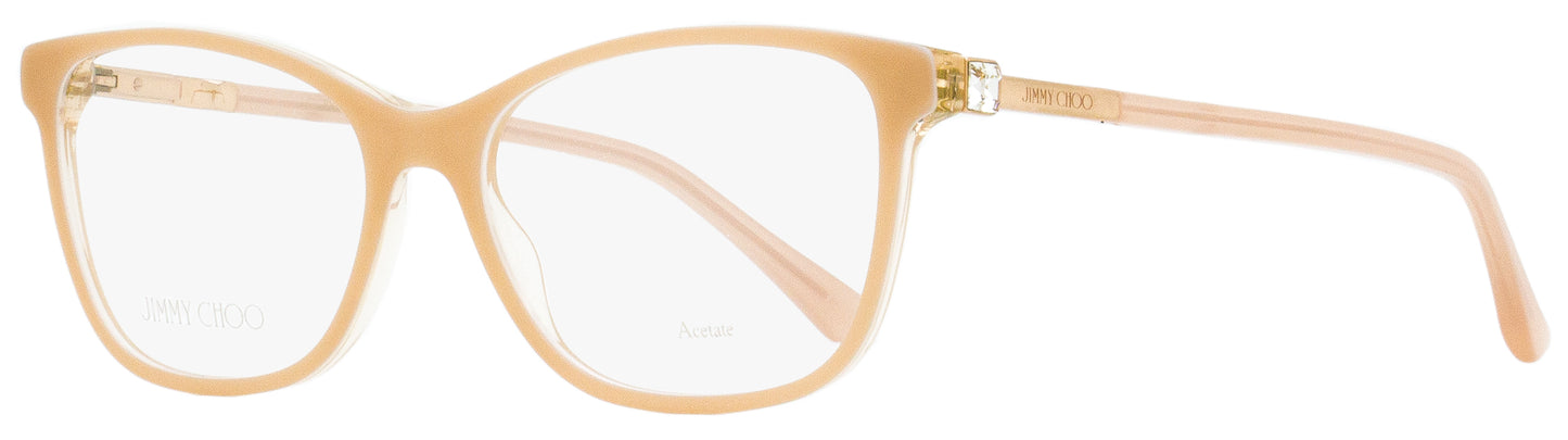 Jimmy Choo Rectangular Eyeglasses JC274 8XO Pink/Crystal 53mm