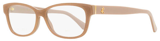 Jimmy Choo Rectangular Eyeglasses JC278 KON Nude Glitter 54mm