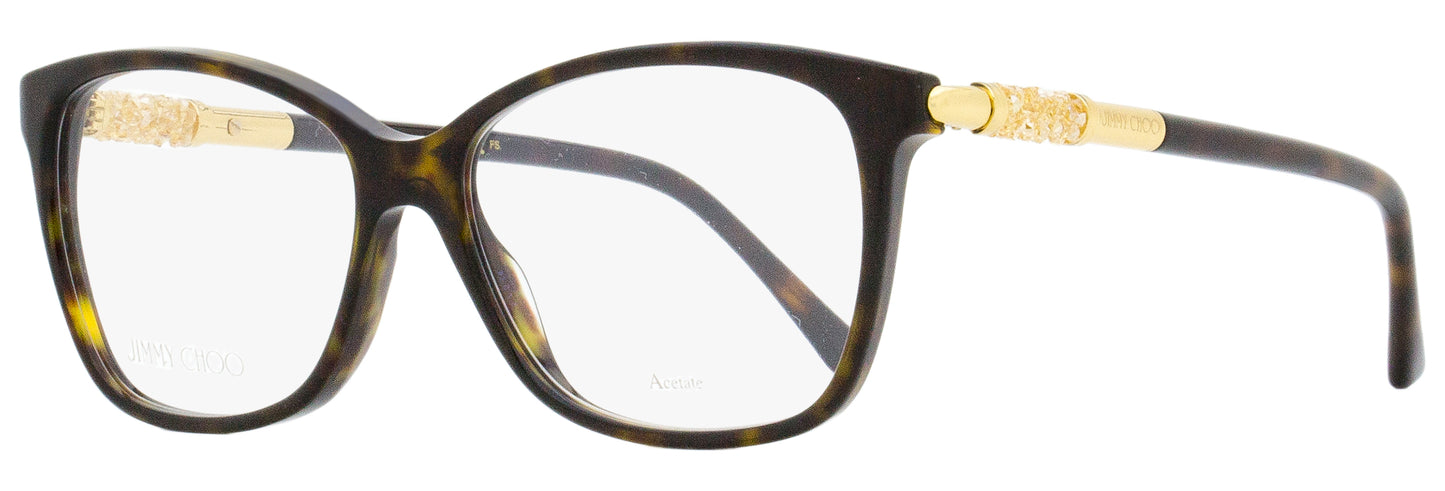 Jimmy Choo Rectangular Eyeglasses JC292 QUM Havana/Gold 54mm