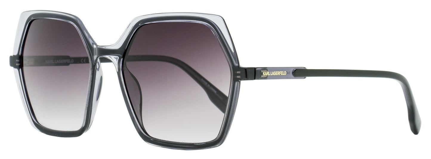 Karl Lagerfeld Hexagonal Sunglasses KL6083S 009 Transparent Gray 56mm