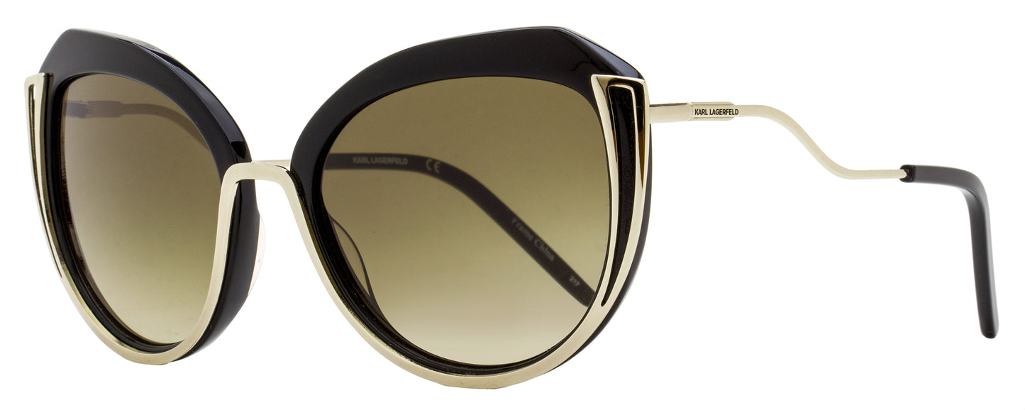 Karl Lagerfeld Oval Sunglasses KL928S 532 Black/Gold 55mm