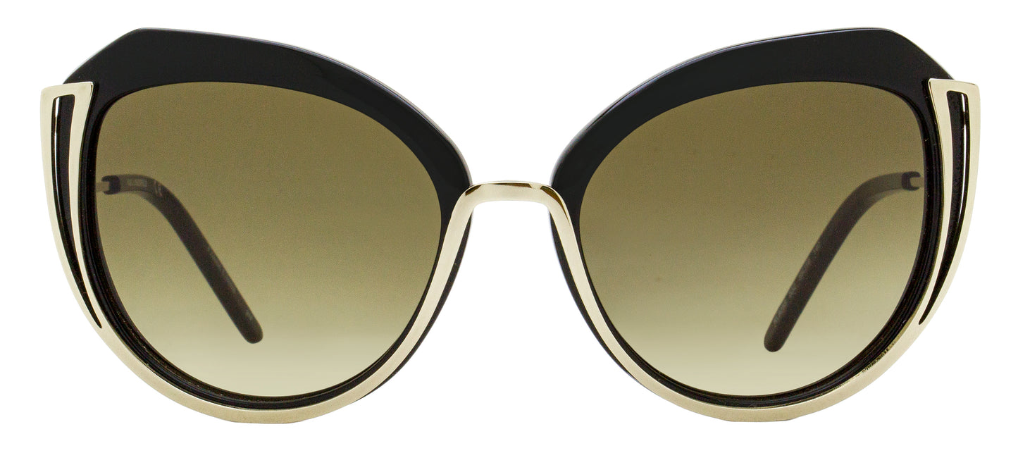 Karl Lagerfeld Oval Sunglasses KL928S 532 Black/Gold 55mm