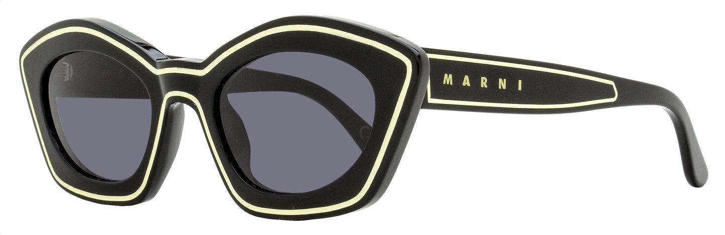 Marni Cat Eye Sunglasses Kea Island 1XT Black/Cream 53mm