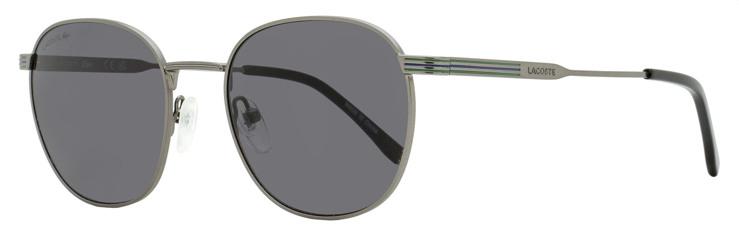 Lacoste Oval Color Stripe Sunglasses L251S 901 Matte Gunmetal 52mm