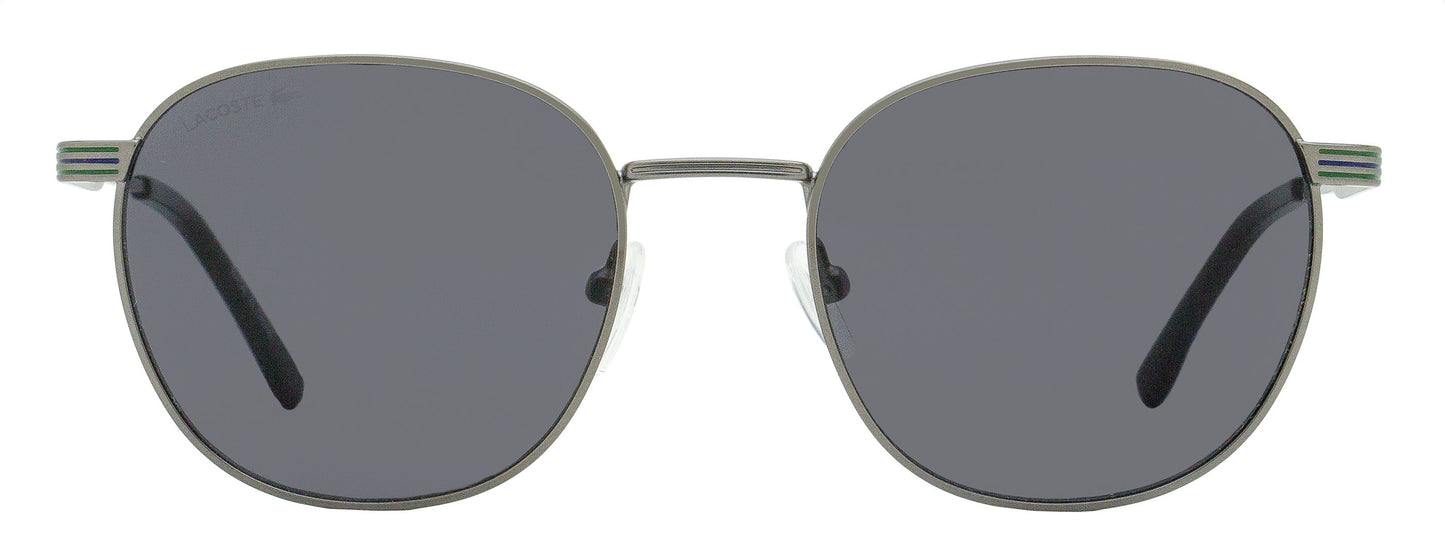 Lacoste Oval Color Stripe Sunglasses L251S 901 Matte Gunmetal 52mm