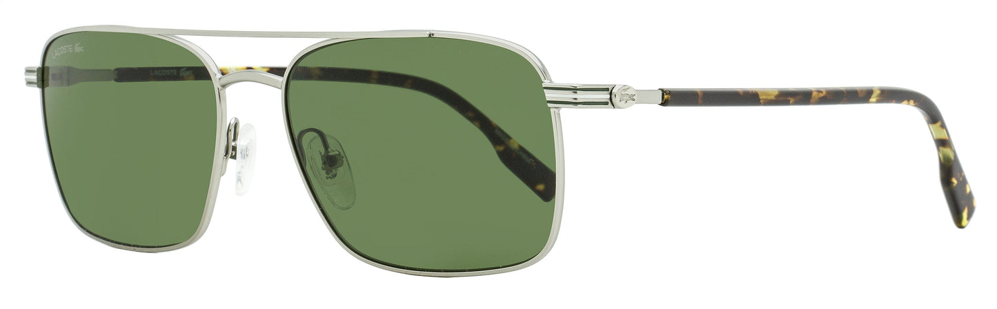 Lacoste Narrow Rectangular Sunglasses L264S 045 Silver/Tortoise 58mm