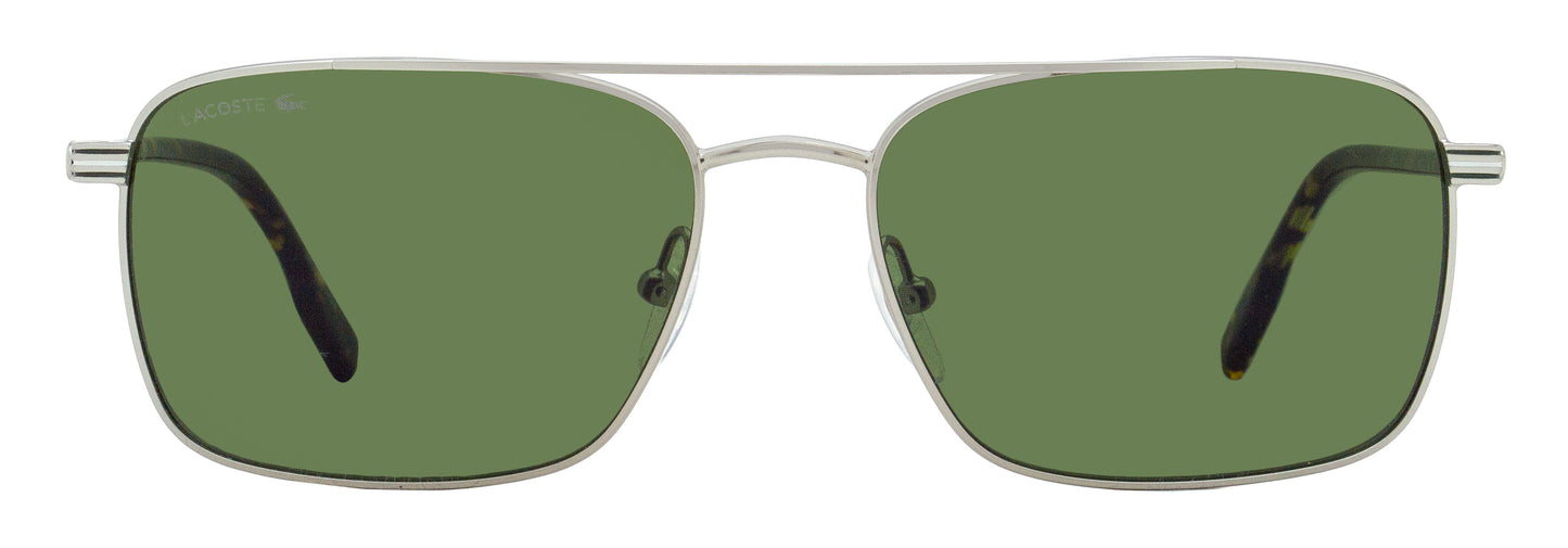Lacoste Narrow Rectangular Sunglasses L264S 045 Silver/Tortoise 58mm