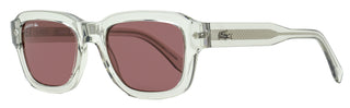 Lacoste L.12.12 Trim Rectangular Sunglasses L6048S 038 Clear Gray 51mm