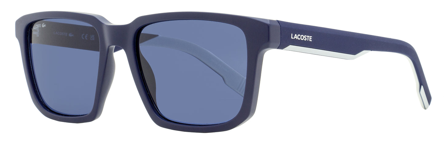 Lacoste Rubber Effect Rectangular Sunglasses L999S 401 Matte Blue 55mm