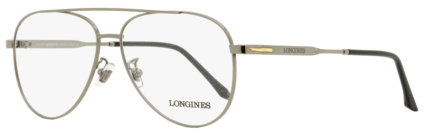 Longines Pilot Eyeglasses LG5003-H 008 Gunmetal/Black 56mm 5003