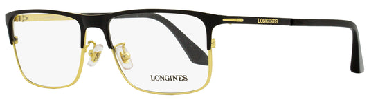 Longines LG5005-H Rectangular Eyeglasses 02A Matte Black/Gold 56mm