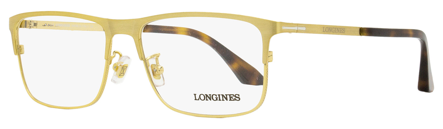 Longines LG5005-H Rectangular Eyeglasses 030 Brushed Deep Gold 56mm