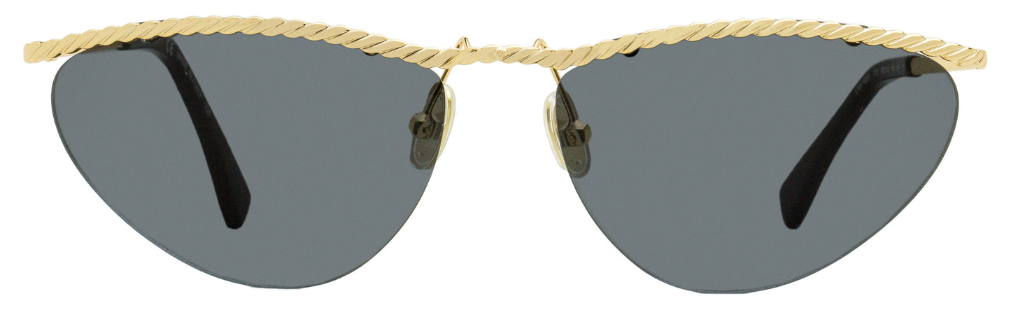 Lanvin Cat Eye Sunglasses LNV102S 710 Gold/Gray 60mm