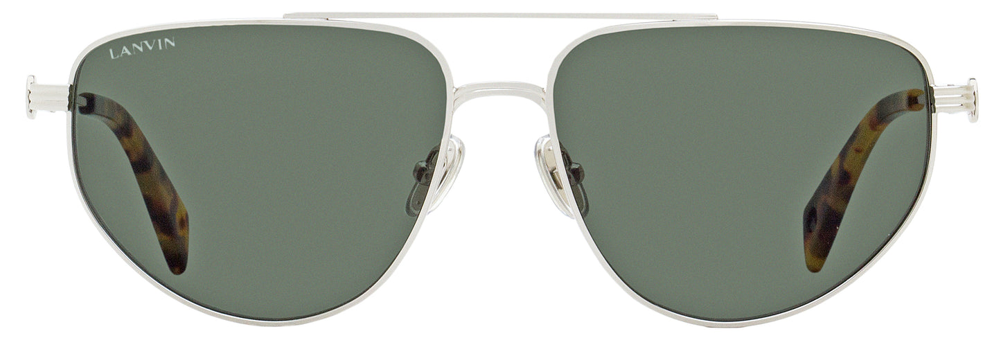 Lanvin Modified Avaitor Sunglasses LNV105S 045 Silver/Tortoise 58mm