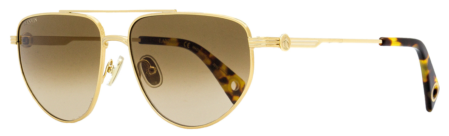 Lanvin Modified Avaitor Sunglasses LNV105S 740 Gold/Tortoise 58mm