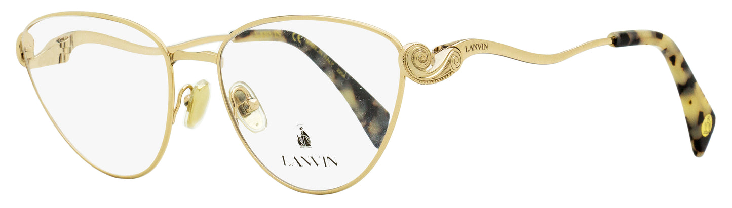 Lanvin LNV2110 Cat Eye Eyeglasses 708 Gold/Cream 54mm