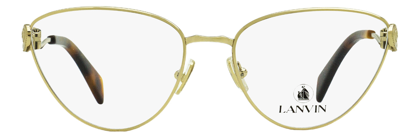 Lanvin LNV2110 Cat Eye Eyeglasses 722 Gold/Havana 54mm