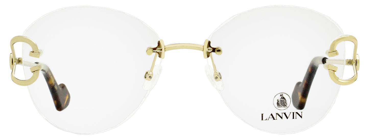 Lanvin LNV2119 Rimless Eyeglasses 700 Gold 55mm