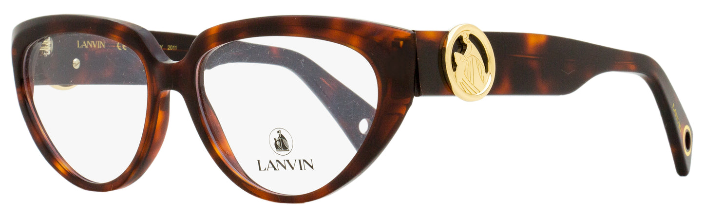 Lanvin LNV2600 Cat Eye Eyeglasses 272 Red Havana 55mm