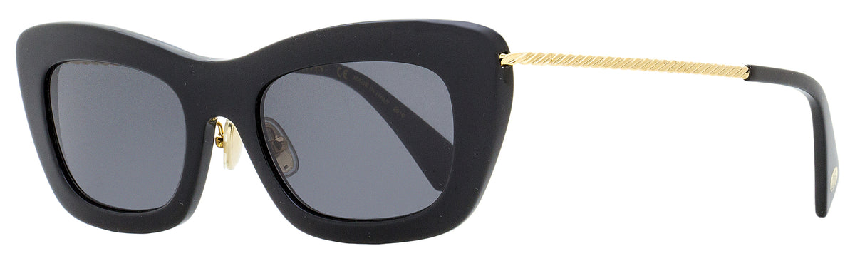 Lanvin Black Sunglasses with Gold Trim Lanvin Designer Sunglasses Black & Gold non-polarized Grey  main image 2