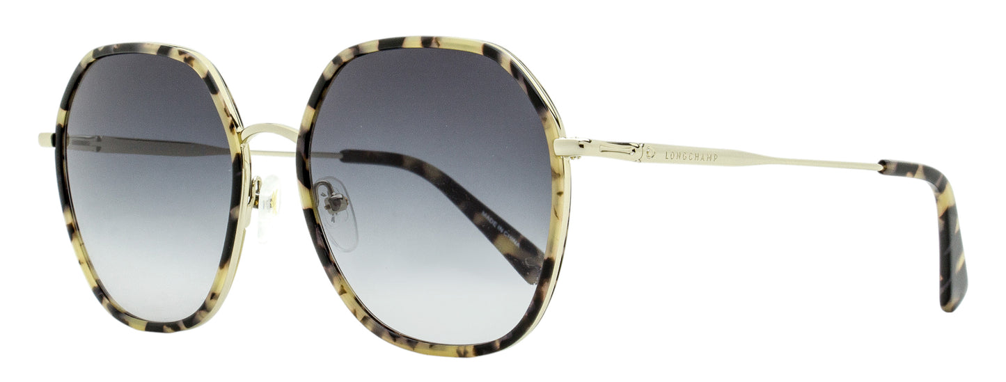 Longchamp Geometric Rimmed Sunglasses LO163S 743 Gold/Vintage Havana 58mm