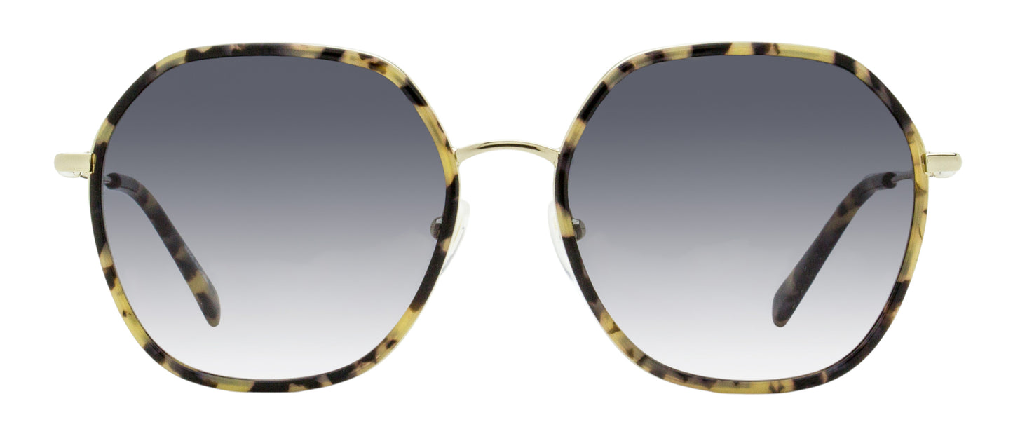 Longchamp Geometric Rimmed Sunglasses LO163S 743 Gold/Vintage Havana 58mm