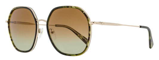 Longchamp Geometric Rimmed Sunglasses LO163S 749 Gold/Green Camo 58mm