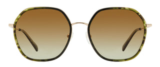 Longchamp Geometric Rimmed Sunglasses LO163S 749 Gold/Green Camo 58mm