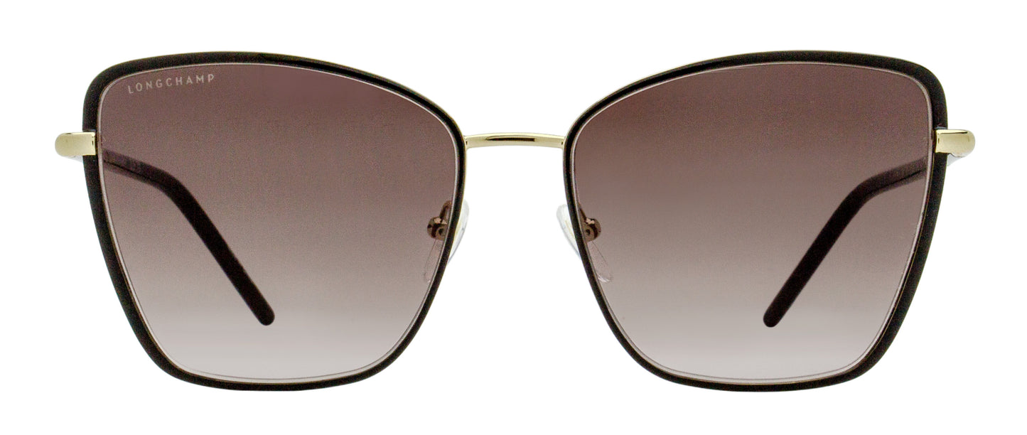 Longchamp Butterfly Rimmed Sunglasses LO167S 009 Black/Gold 58mm