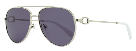 Longchamp Horsebit Pilot Sunglasses LO178S 044 Silver 58mm