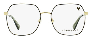 Longchamp LGP Square Eyeglasses LO2148 728 Gold/Black 55mm