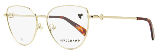 Longchamp Cat Eye Eyeglasses LO2158 714 Gold/Havana 54mm