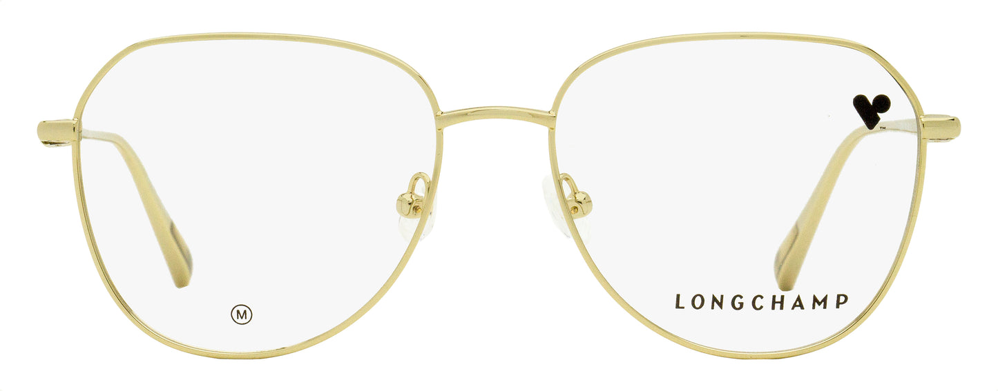 Longchamp Geometric Oval Eyeglasses LO2161 714 Gold 53mm