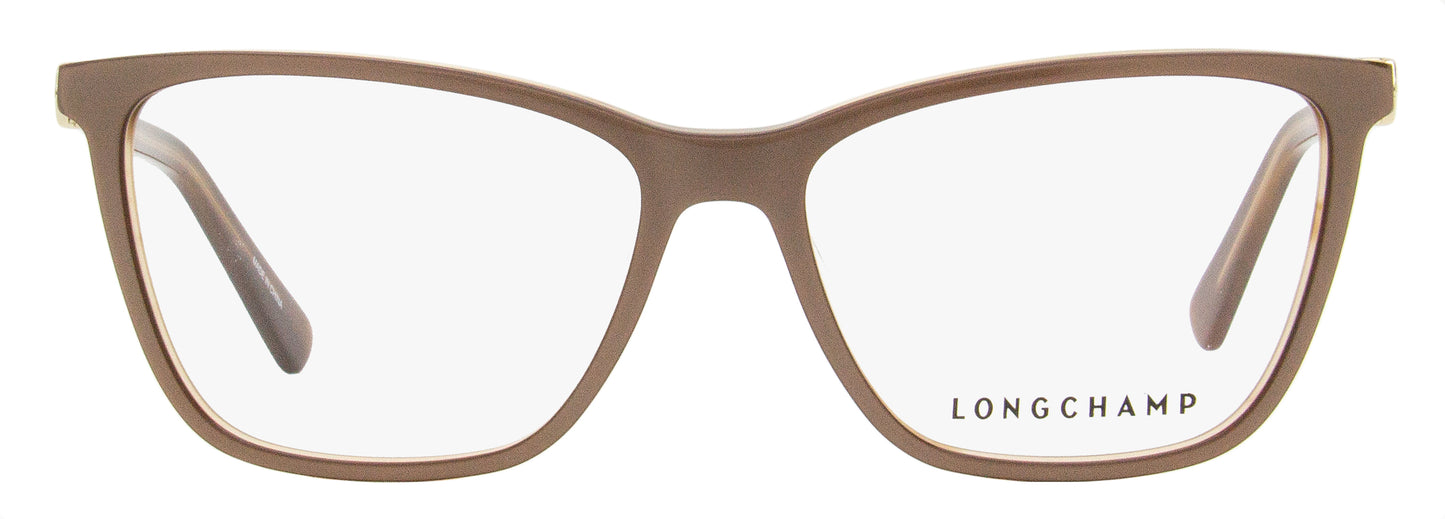 Longchamp Rectangle Eyeglasses LO2685 278 Metallic Nude 54mm