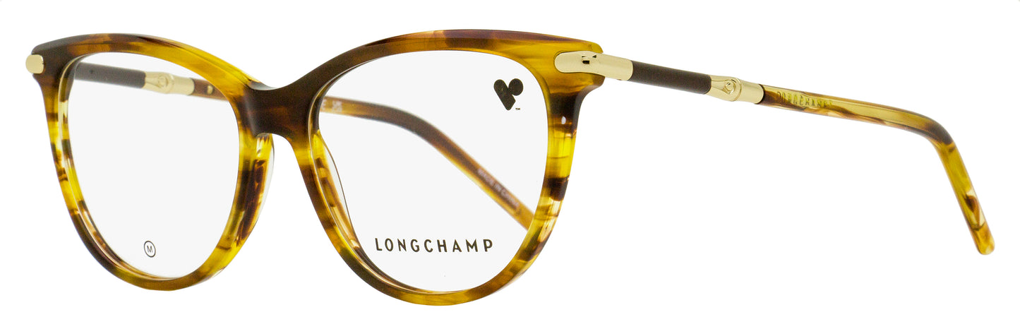Longchamp Soft Oval Eyeglasses LO2727 238 Brown Horn 53mm