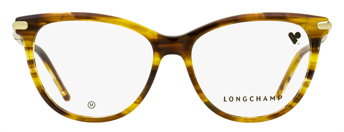 Longchamp Soft Oval Eyeglasses LO2727 238 Brown Horn 53mm