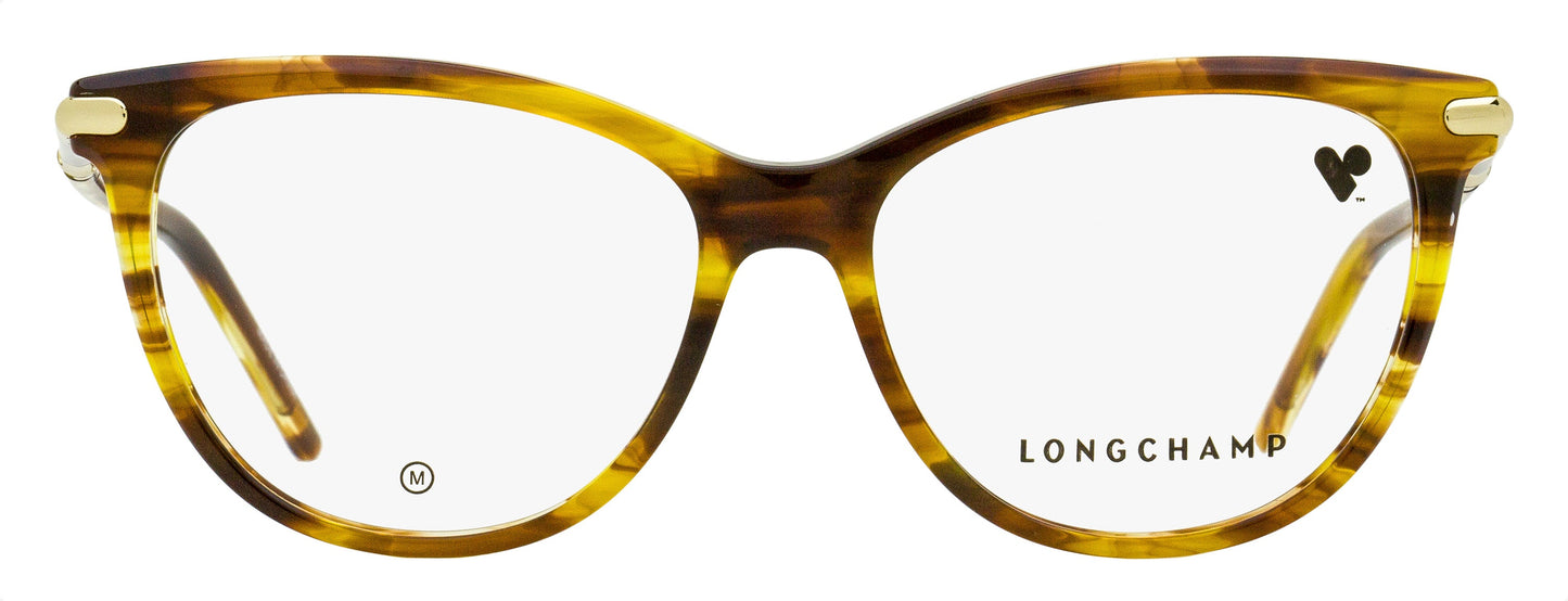 Longchamp Soft Oval Eyeglasses LO2727 238 Brown Horn 53mm