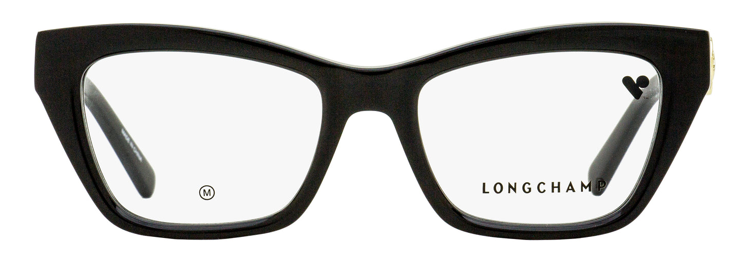 Longchamp Arching Brow Line Eyeglasses LO2762 001 Black 51mm