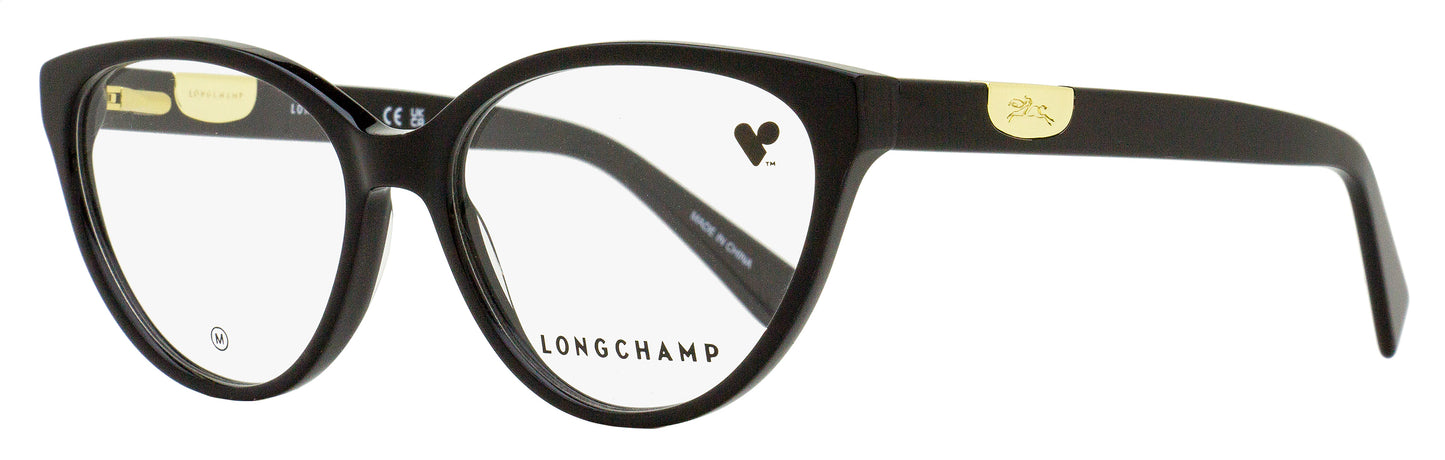 Longchamp Cat Eye Eyeglasses LO2764 001 Black 53mm