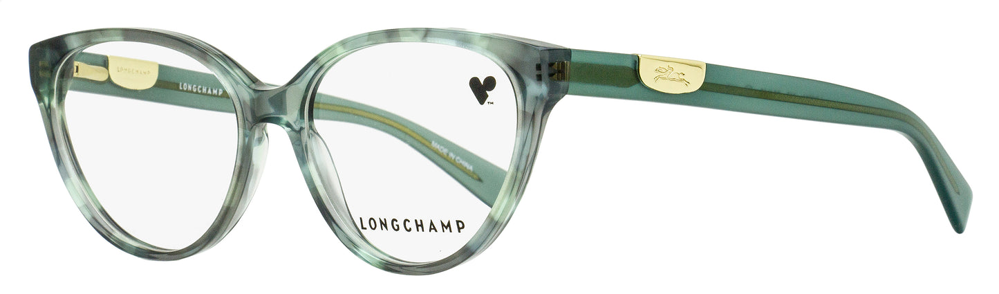 Longchamp Cat Eye Eyeglasses LO2764 410 Textured Azure 53mm