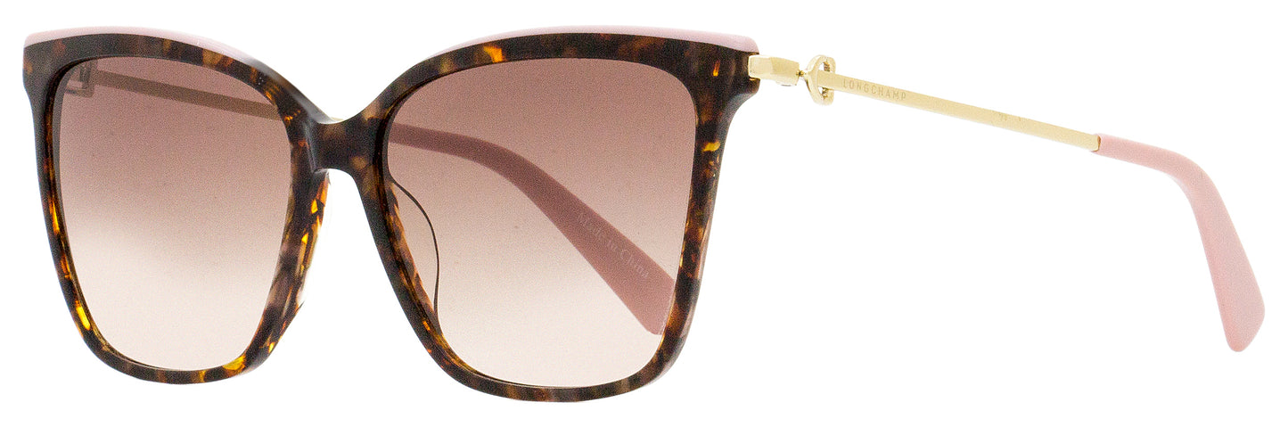 Longchamp Square Sunglasses LO683S 210 Tortoise/Pink/Gold 56mm