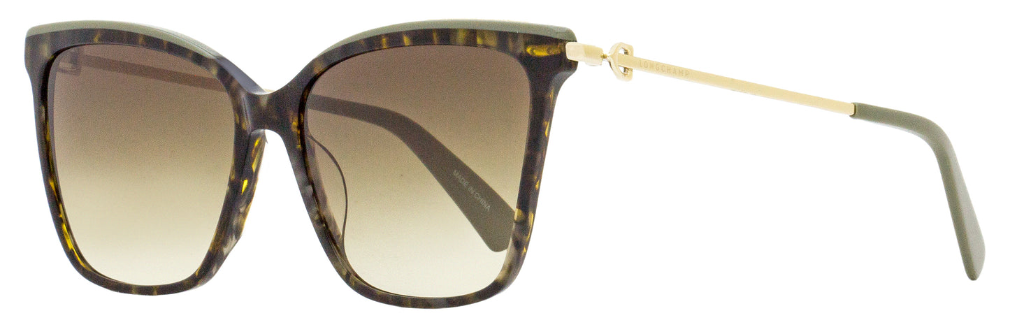 Longchamp Square Sunglasses LO683S 341 Tortoise/Green/Gold 56mm