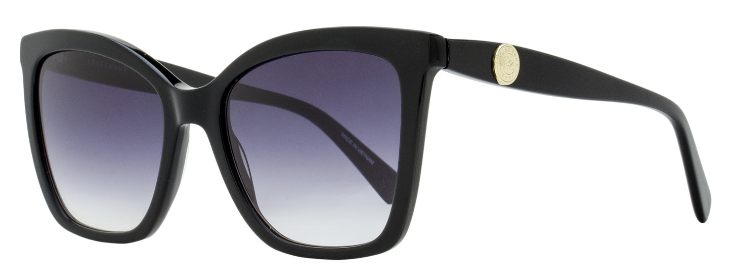 Longchamp Square Cat Eye Sunglasses LO742SN 001 Black 54mm