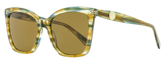 Longchamp Square Cat Eye Sunglasses LO742SN 211 Striped Brown/Petrol 54mm