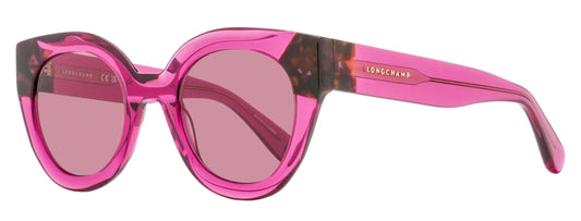 Longchamp Sculpted Oval Sunglasses LO750S 654 Cyclamen 49mm