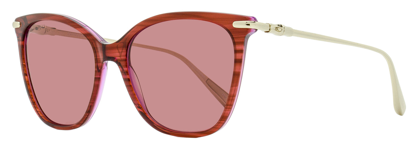 Longchamp Rounded Square Sunglasses LO757S 607 Striped Red/Gold 55mm