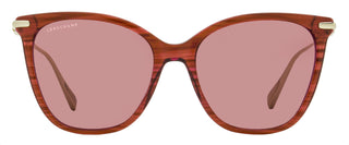 Longchamp Rounded Square Sunglasses LO757S 607 Striped Red/Gold 55mm