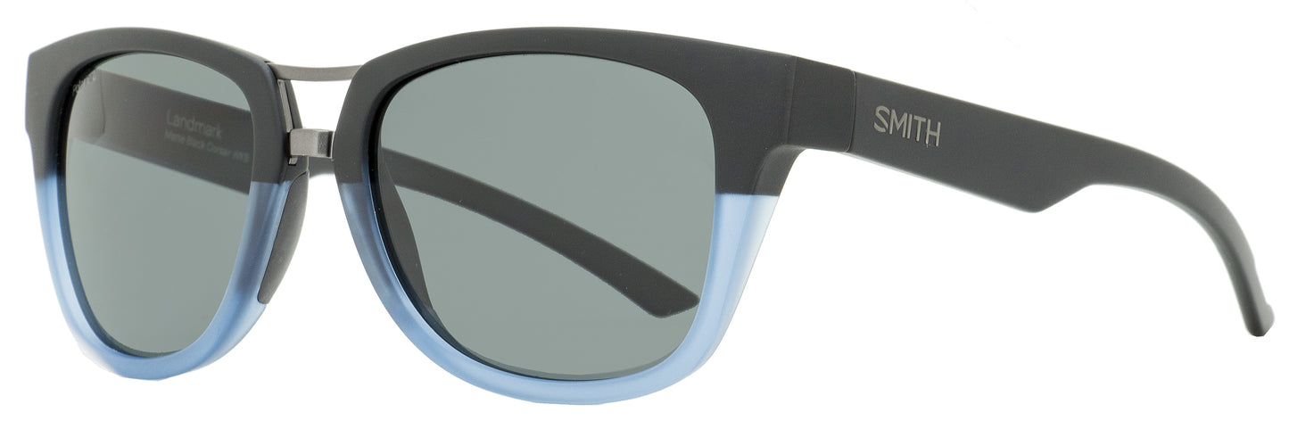 Smith Carbonic Sunglasses Landmark WKBEE Matte Black/Blue Polarized 53mm