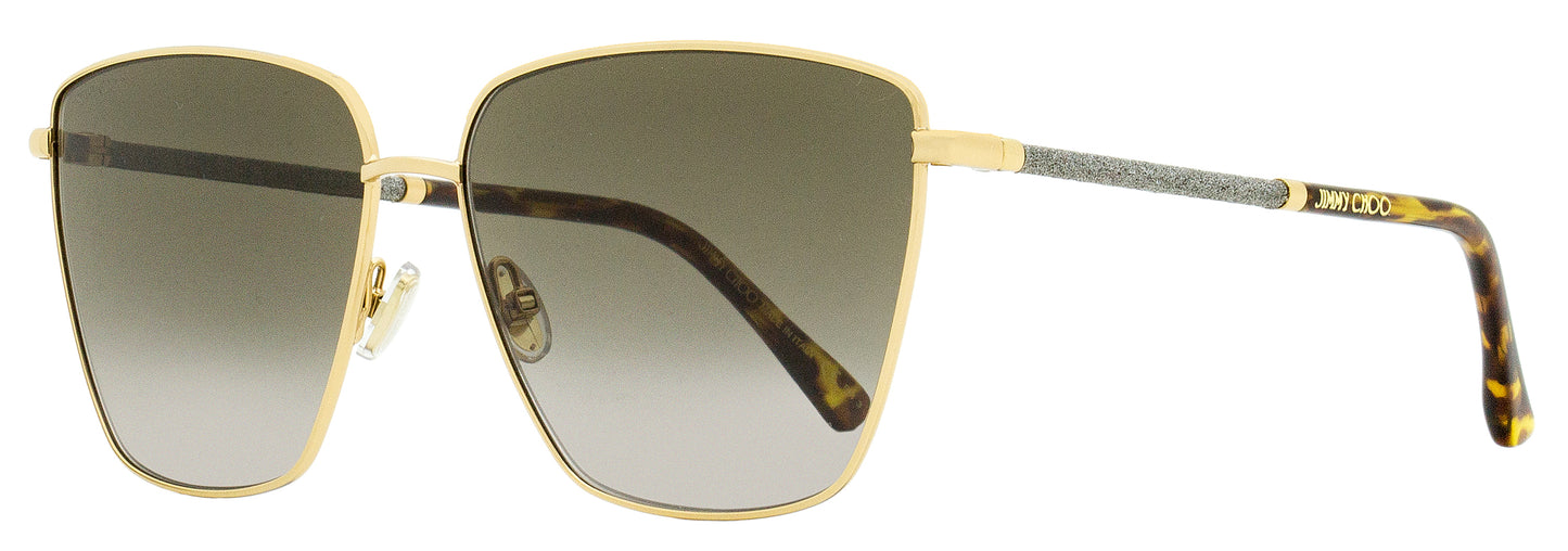 Jimmy Choo Square Lavi Sunglasses 06JHA Gold/Havana 60mm